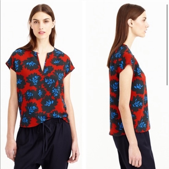 *J. Crew* Firework Floral Blouse - Picture 1 of 7